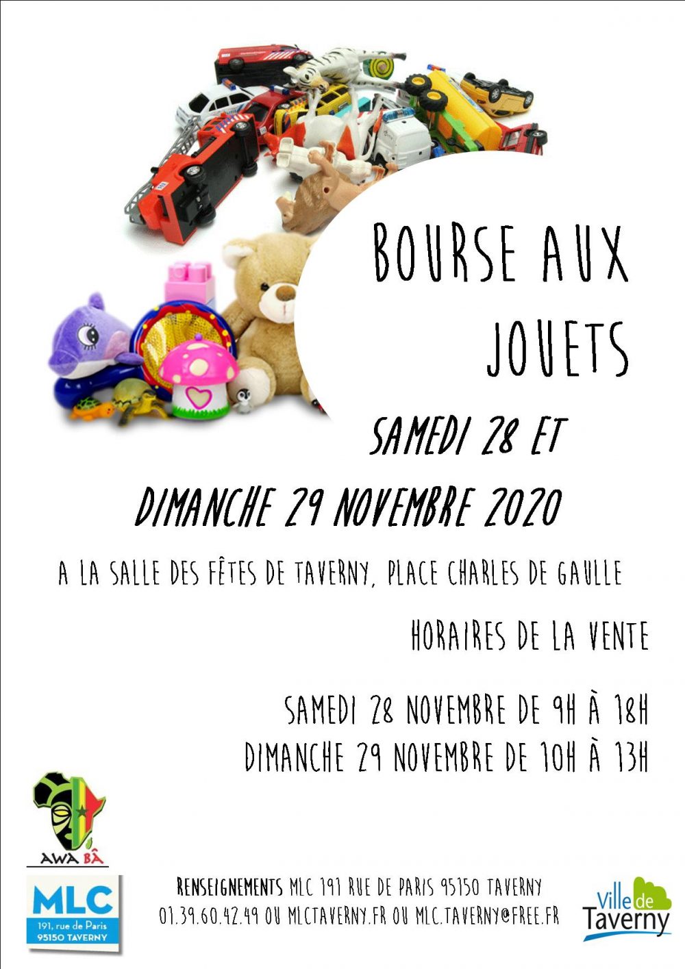 Bourse aux jouets reportée du 5 au 8 Mars 2021 | MLC de Taverny Bourse aux jouets reportée du 5 au 8 Mars 2021 | MLC de Taverny